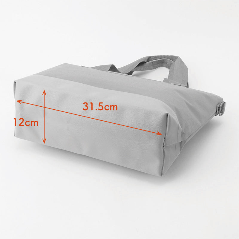 【KEVIN】バッグ底面の寸法図。下幅32cm、マチ12cmのサイズ表示