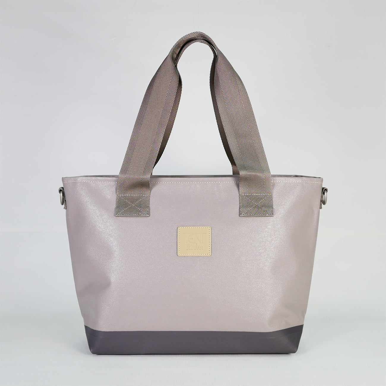 【KEVIN】グレー（GRAY）カラーのPVCコーティングポリエステルトートバッグ